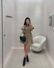 DIOR 25S PLEATED SHIRT DRESS 220902