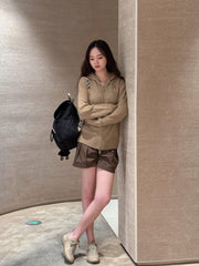 BURBERRY 25S KNITTED ZIP-UP JACKET 082