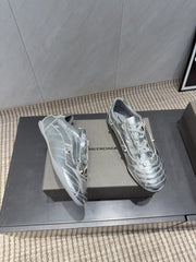 BALENCIAGA 25S SNEAKER IN SILVER CALFSKIN