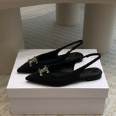 ALMA TRIOMPHE SLINGBACK IN GROS-GRAIN BLACK