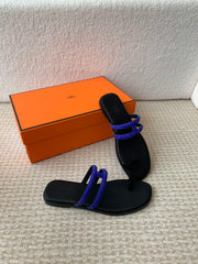 GEORGIA SANDALS BLACK MIX ADMIRAL CALFSKIN