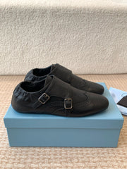 MONK STRAP IN BLACK CALFSKIN