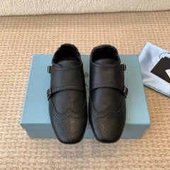 MONK STRAP IN BLACK CALFSKIN