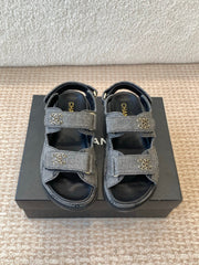 DAD SANDAL IN BLACK DENIM FABRIC