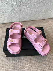 DAD SANDAL IN PALE PINK CALFSKIN