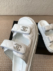 DAD SANDAL IN WHITE CALFSKIN MULE