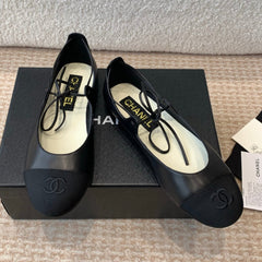 MARY JANE BALLERINA IN BLACK LAMBSKIN