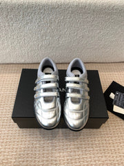 MARY JANE SNEAKERS IN SILVER LAMBSKIN