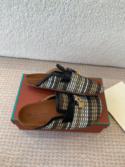 BUBBLE IN MULTICOLOR RAFFIA GOLD HARDWARE