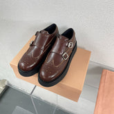 Baroque Thick-Soled Oxford Shoes Walnut Calfskin