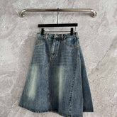 Loewe A-line Skirt Blue Polyester Fiber