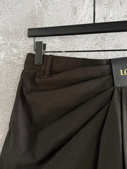 Loewe Draped Skirt Brown Polyester Fiber