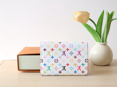 ROSALIE ZIPPY 12 IN WHITE MIX COLORFUL CALFSKIN