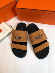 GABRIEL SANDAL MULE IN BRONZE BROWN SUEDE