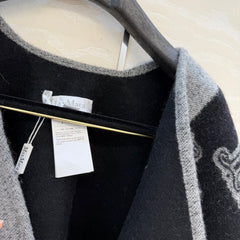 MAX MARA 25S FRINGED KNIT CAPE 163