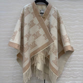MAX MARA 25S FRINGED KNIT CAPE 167