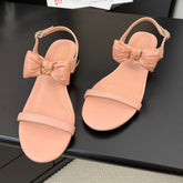 FLAT SANDALS 5 MM IN PEACH PINK CALFSKIN
