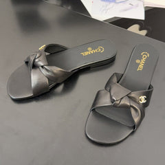 LACE MULE 2 CM IN BLACK LAMBSKIN