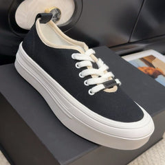 TRAINERS SHOES IN BLACK FABRIC