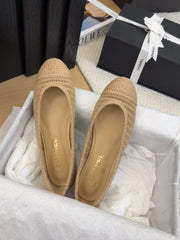 CC 25 Ballet Flat Beige Raffia