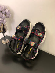 SANDAL 25S IN COLOR FULL TWEED WITH LAMBSKIN