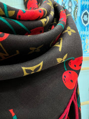 LV SCARF 135 CM IN WOOL MIX SILK 735873