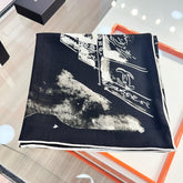 CHANEL 25S SCARF 135 IN CASHMERE SILK 737229