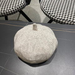 BERET HAT IN BEIGE FABRIC 420943