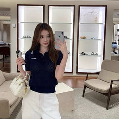 MIUMIU KNITTED POLO SHIRT STYLE 326