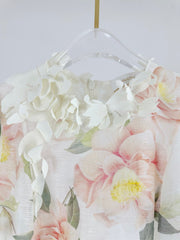 DITSY FLORAL PRINT LONG DRESS NATURA 25S IN SILK 266337