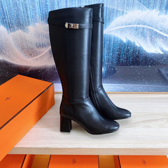 STORY BOOT 7 CM IN BLACK LAMBSKIN