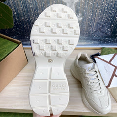 GG COUPLE TRAINER WHITE CALFSKIN WITH DONALD DUCK ICON