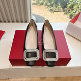 BELLE VIVIER BALLERINAS IN BLACK SMOOTH LAMBSKIN