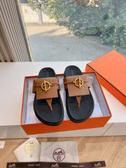 JOYCE SANDAL IN BRONZE BROWN CALFSKIN