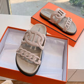 EXTRA SANDAL IN NUDE BEIGE CALFSKIN