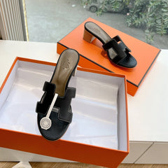 0ASIS SANDAL IN BLACK CALFSKIN