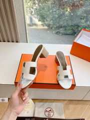 0ASIS SANDAL IN WHITE CALFSKIN