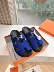 CHYPRE SANDAL IN COBALT BLUE SUEDE