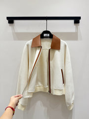 HERMES 25S CASHMERE COAT WITH SHEARLING COLLAR 253