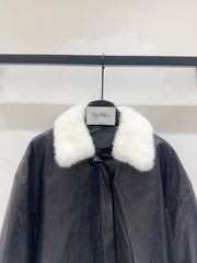 MAX MARA 25S SHEEPSKIN AND MINK FUR COAT 154