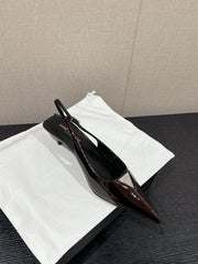 SL CHERISH CRYSTAL SLINGBACK WINE CALFSKIN