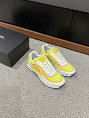 CLASSIC TRAINER IN YELLOW MIX WHITE FABRIC