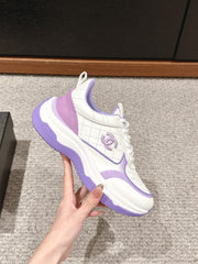 CC CLASSIC SNEAKER IN WHITE MIX IRIS PURPLE LAMBSKIN