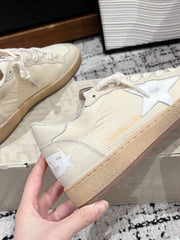 BALL STAR SNEAKERS BEIGE CALFSKIN WITH WHITE STAR
