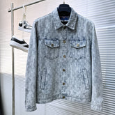 LV SHIRT JACKET IN WHITE BLUE MONOGRAM DENIM 239126