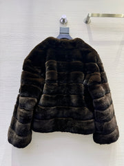 MAX MARA 25S V-NECK FUR COAT 156