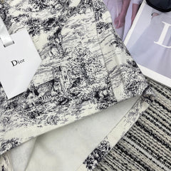Dior 25C Short Toile de Jouy Scotland Pattern 228386