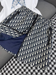 Dior 25C Embroidered T-shirt mix Skirt Dior Monagram 228675