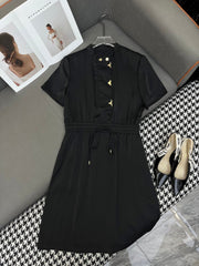 ROUND-NECK SHORT-SLEEVE DRESS 253297