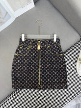 LV NEW STYLE DENIM SKIRT WITH FRONT CENTER ZIPPER 269062